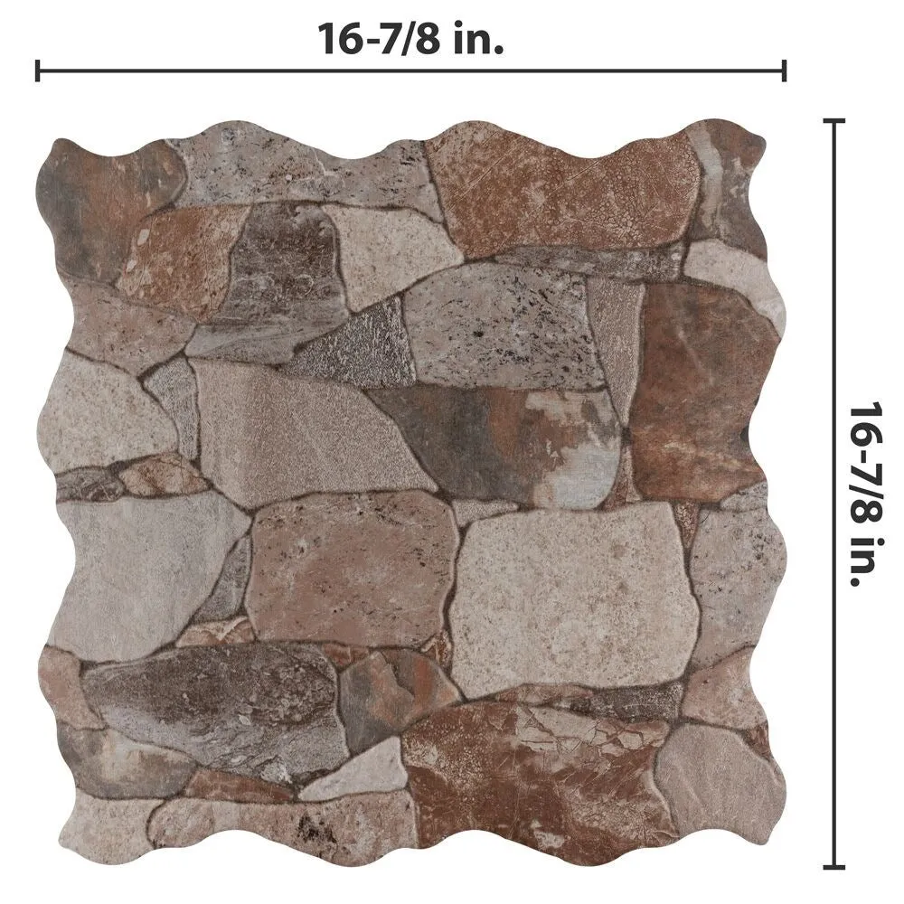 Merola Tile Attica Gris 16-7/8 in. x 16-7/8 in. Ceramic Floor and Wall Tile (14.15 sq. ft. / Case), photo 7 of 8