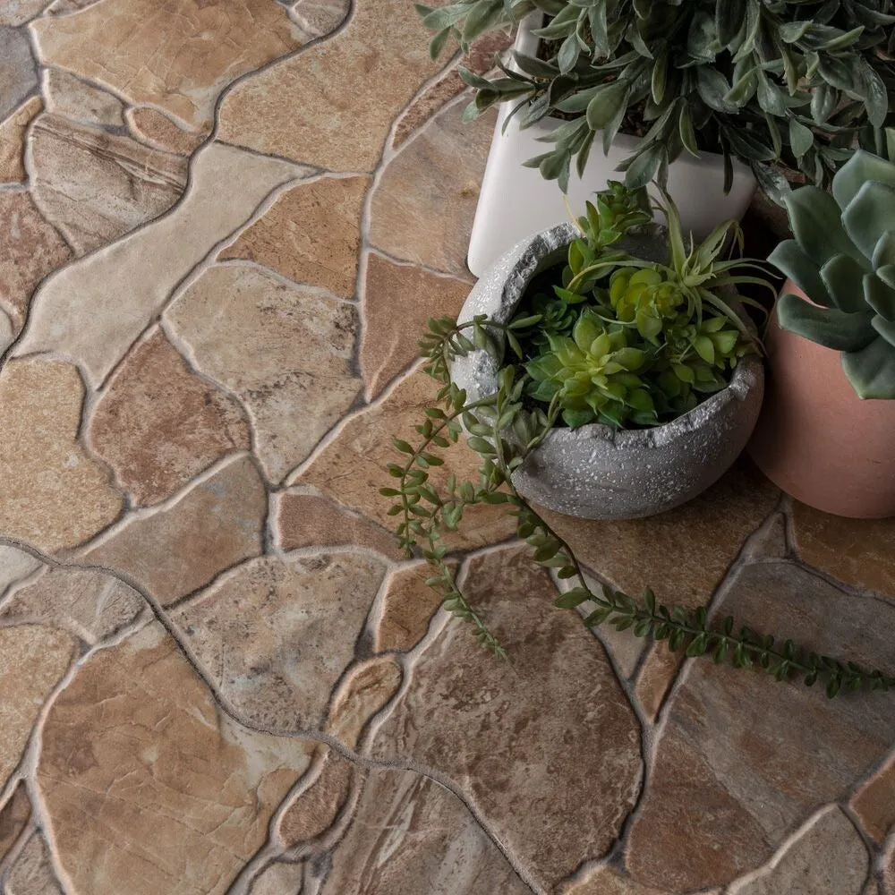 Merola Tile Attica Beige 16-7/8 in. x 16-7/8 in. Ceramic Floor and Wall Tile (14.15 sq. ft. / Case), photo 3 of 8