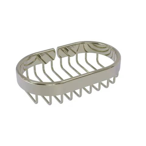 Oval Soap Basket in Polished Nickel