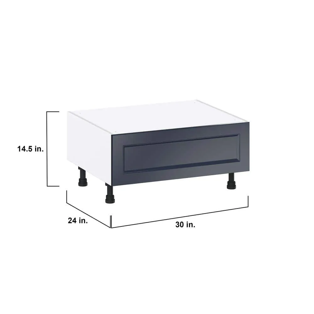J COLLECTION 30 in. W x 24 in. D x 14.5 in. H Devon Painted Blue Shaker Assembled Base Window Seat Kitchen Cabinet, photo 4 of 8