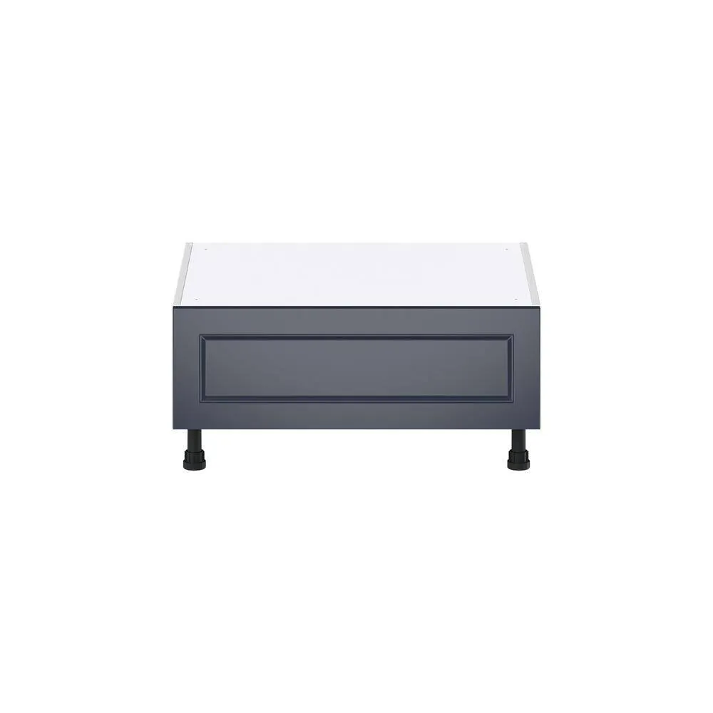 J COLLECTION 30 in. W x 24 in. D x 14.5 in. H Devon Painted Blue Shaker Assembled Base Window Seat Kitchen Cabinet, photo 7 of 8
