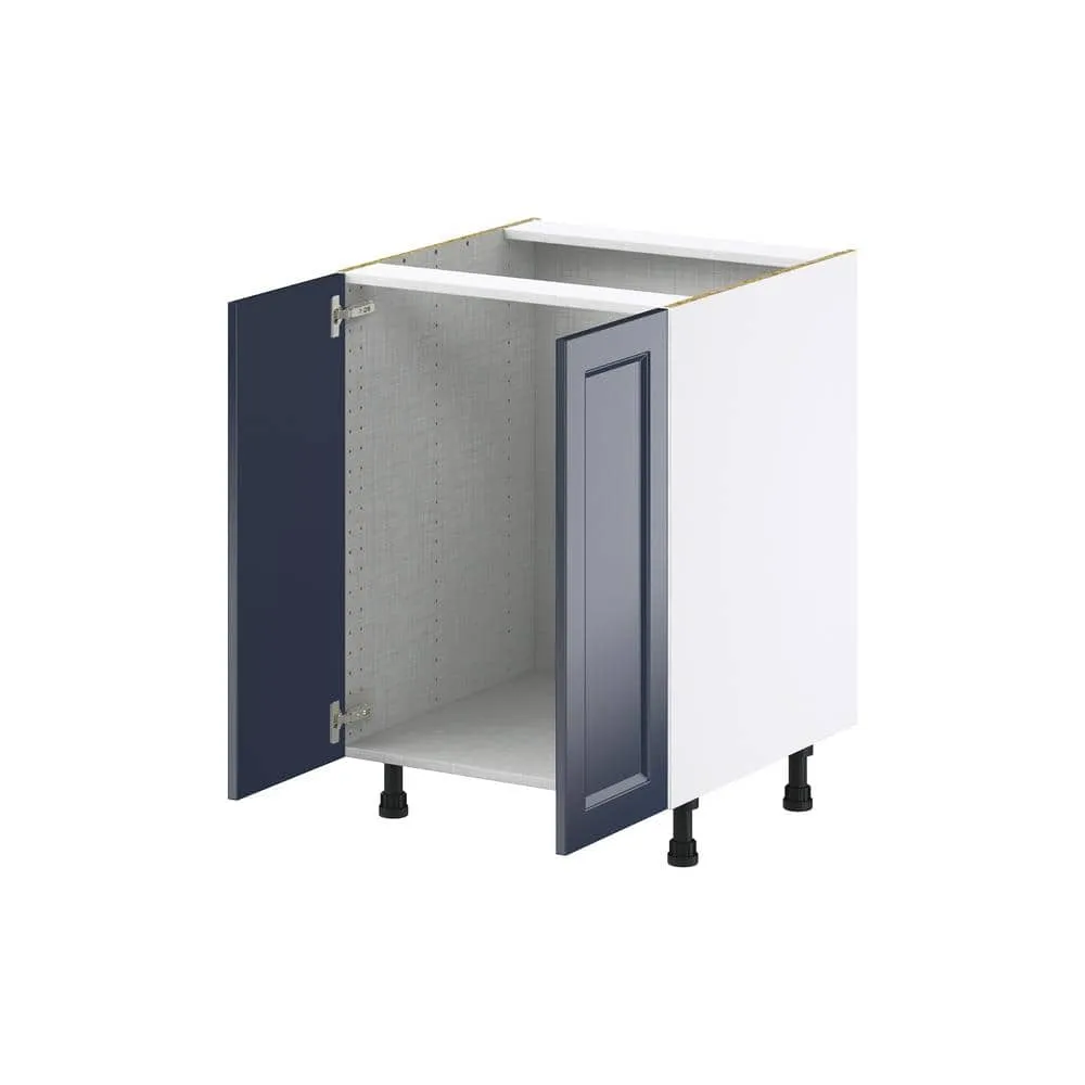 J COLLECTION Devon Painted Blue Recessed Assembled Sink Base Kitchen Cabinet w/ Full Height Doors (24 in. W x 34.5 in. H x 24 in. D), photo 6 of 8