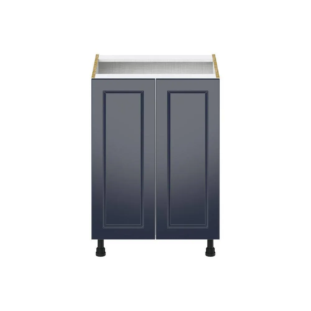 J COLLECTION Devon Painted Blue Recessed Assembled Sink Base Kitchen Cabinet w/ Full Height Doors (24 in. W x 34.5 in. H x 24 in. D), photo 7 of 8