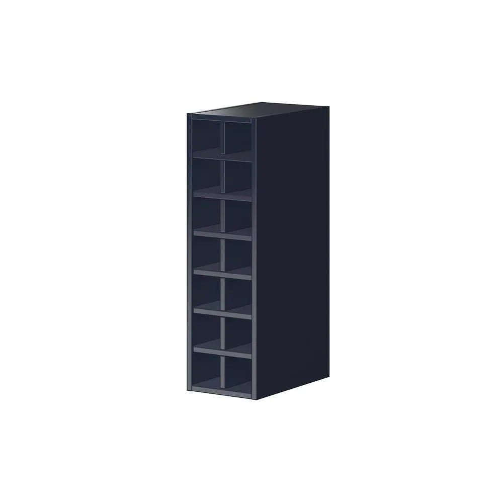 J COLLECTION Devon 9 in. W x 30 in. H x 14 in. D Painted Blue Wall Kitchen Cabinet Wine Rack, photo 6 of 8