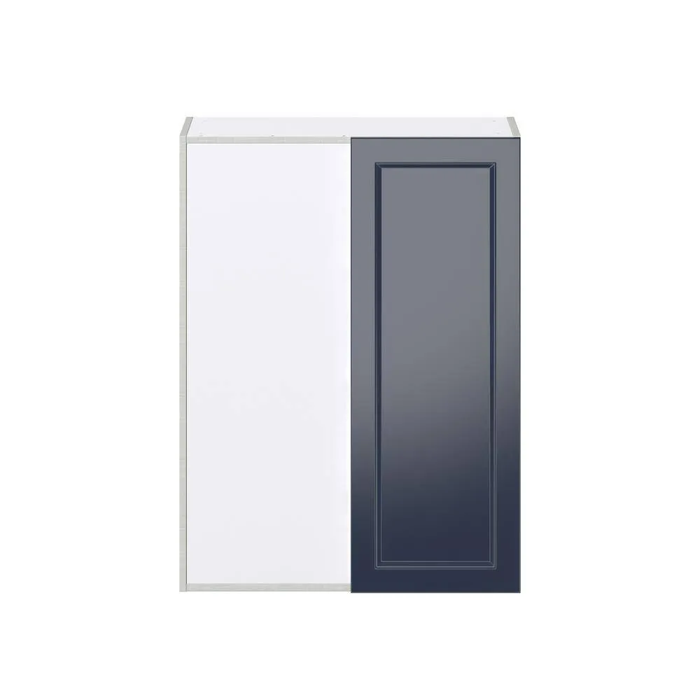 J COLLECTION Devon 30 in. W x 40 in. H x 14 in. D Painted Blue Recessed Assembled Wall Blind corner Kitchen Cabinet, photo 6 of 7