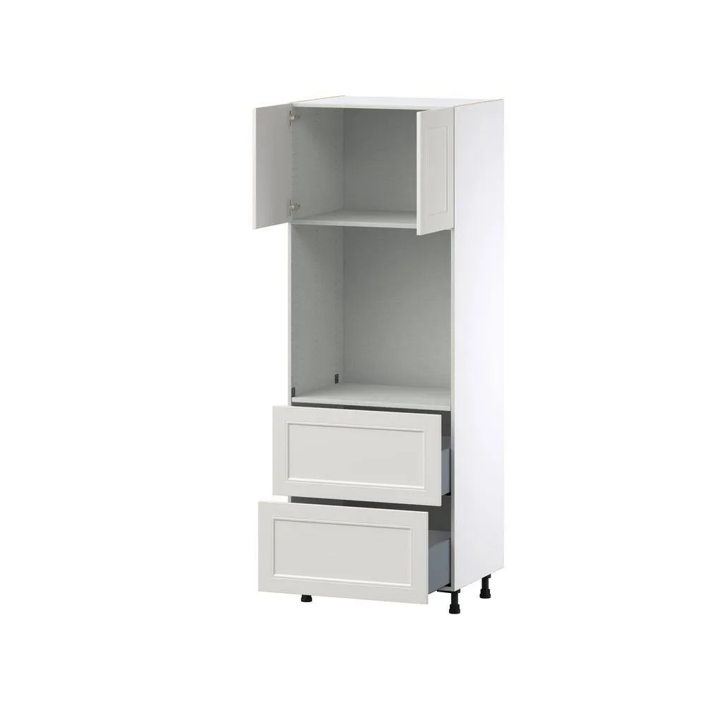 J COLLECTION Littleton Painted 30 in. W x 84.5 in. H x 24 in. D in Gray Shaker Assembled Single Oven Kitchen Cabinet, photo 5 of 7