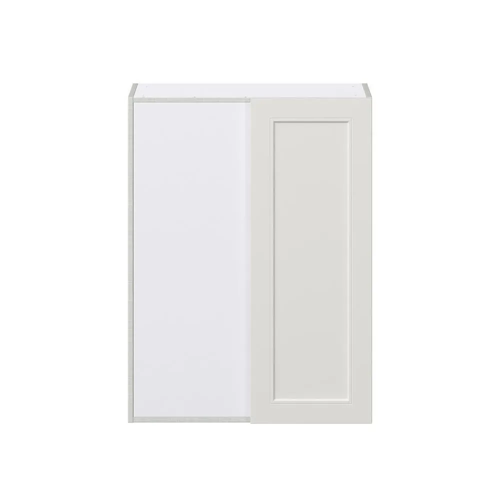 J COLLECTION 30 in. W X 40 in. H X 14 in. D Littleton Painted Light Gray Recessed Assembled Wall Blind corner Kitchen Cabinet, photo 7 of 8
