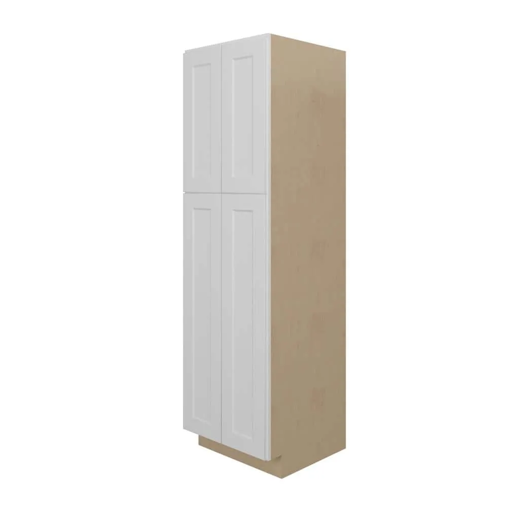 Norfolk Assembled 24 in. W x 84 in. H x 24 in. D Plywood Pantry Cabinet in Painted White, photo 3 of 6