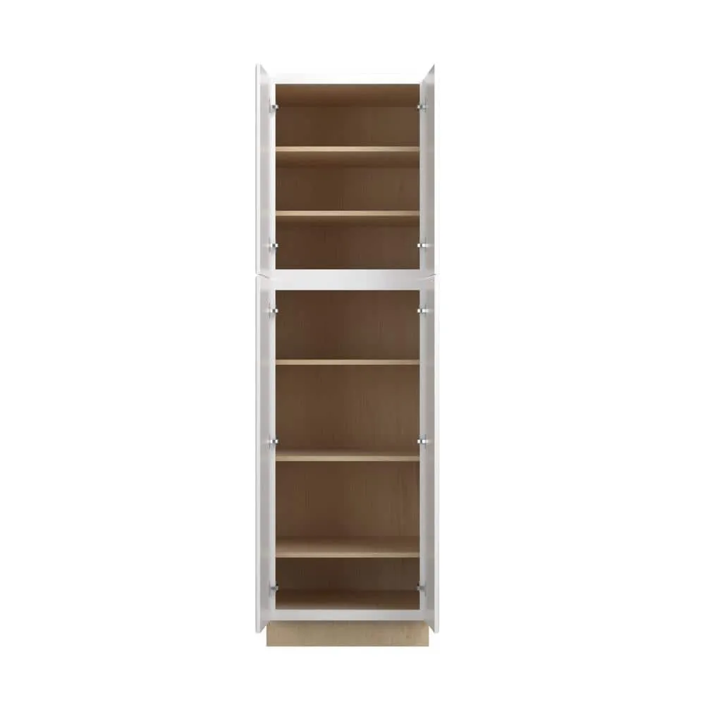 Norfolk Assembled 24 in. W x 84 in. H x 24 in. D Plywood Pantry Cabinet in Painted White, photo 4 of 6