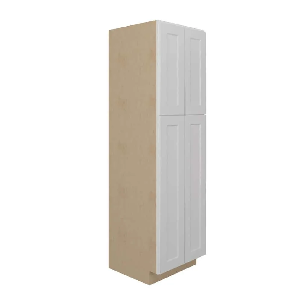 Norfolk Assembled 24 in. W x 84 in. H x 24 in. D Plywood Pantry Cabinet in Painted White, photo 2 of 6
