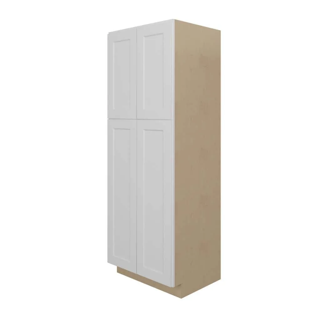 Mero Assemble 30 in. W x 84 in. H x 24 in. D Plywood Tall Cabinet in Painted White, photo 3 of 6