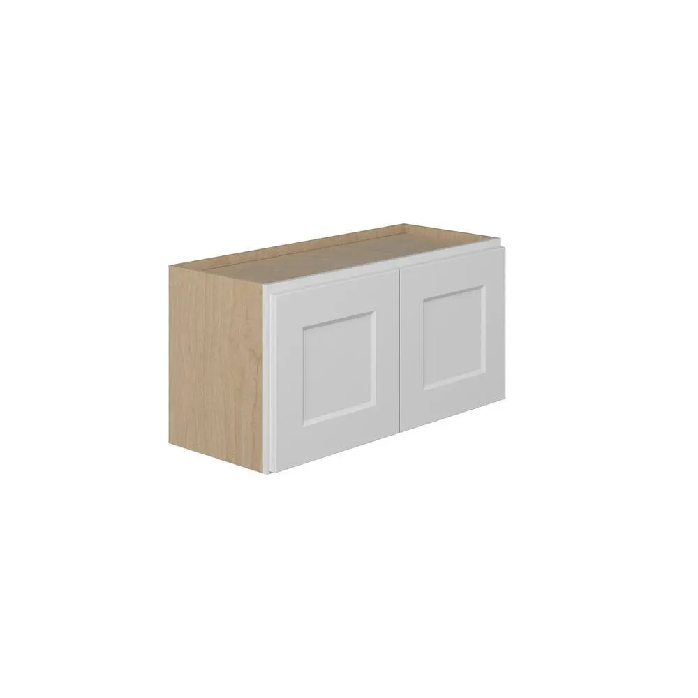 Norfolk Assembled 30 in. W x 15 in. H x 12 in. D Plywood Wall Cabinet in Painted White, photo 2 of 5