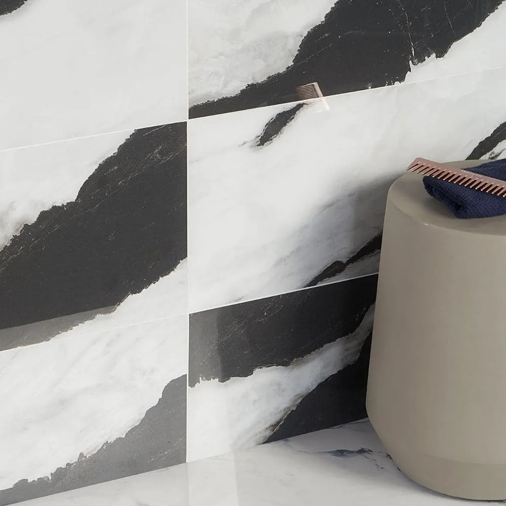 Ivy Hill Tile Saroshi Panda White 23.62 in. x 47.24 in. Polished Porcelain Floor and Wall Tile (15.5 sq. ft./Case), photo 8 of 10