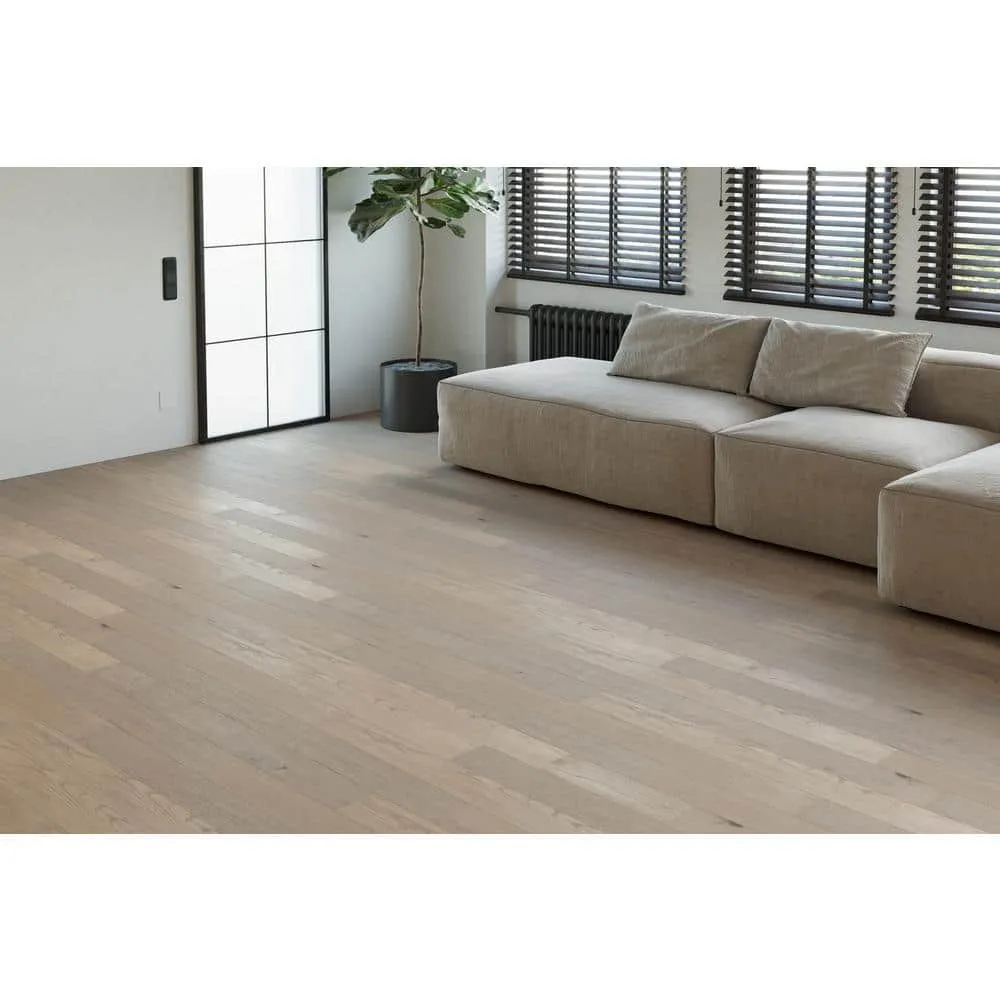 ACQUA FLOORS Parker Oak 1/4 in. T x 5 in. W Click Lock Wire Brushed Engineered Hardwood Flooring (16.68 sq.ft./case), photo 4 of 7
