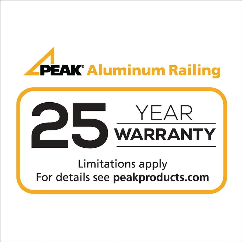 Peak Aluminum Railing 5 in. H x 9.5 in. WBlack Aluminum Deck Railing Corner Fascia Mount Bracket for 42 in. high system, photo 3 of 4