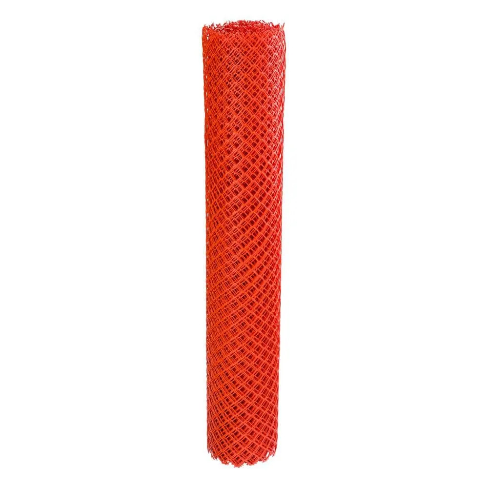 PEAK 50 ft. L x 48 in. H PVC Vinyl Safety Fence in Orange with 1-1/2 in. x 1-1/2 in. Mesh Size Garden Fence, photo 4 of 5