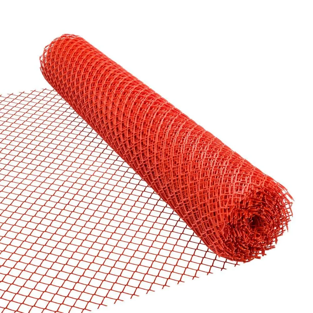 PEAK 50 ft. L x 48 in. H PVC Vinyl Safety Fence in Orange with 1-1/2 in. x 1-1/2 in. Mesh Size Garden Fence, photo 5 of 5