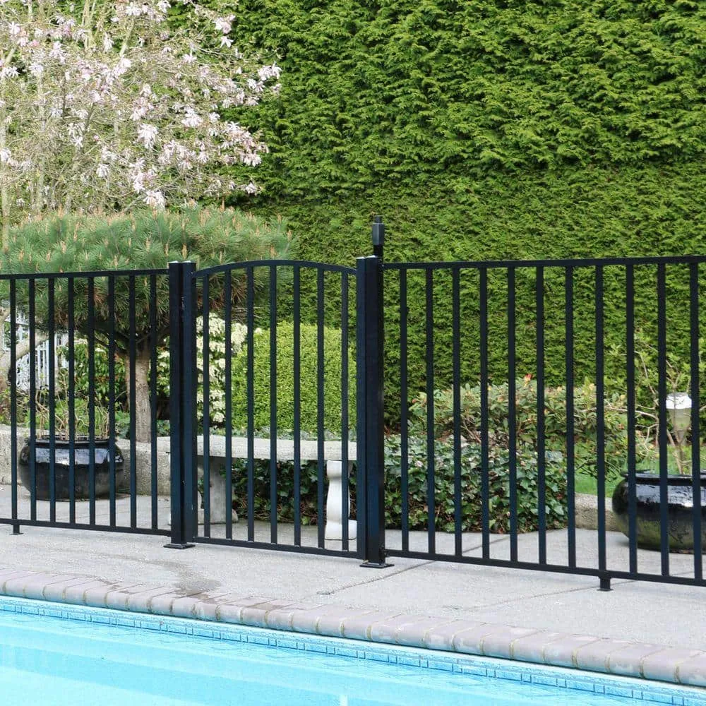 PEAK Aquatine 1/2 in. x 72 in. x 4 ft. Black Aluminum Pool Fence Rail and Picket Kit, photo 5 of 5
