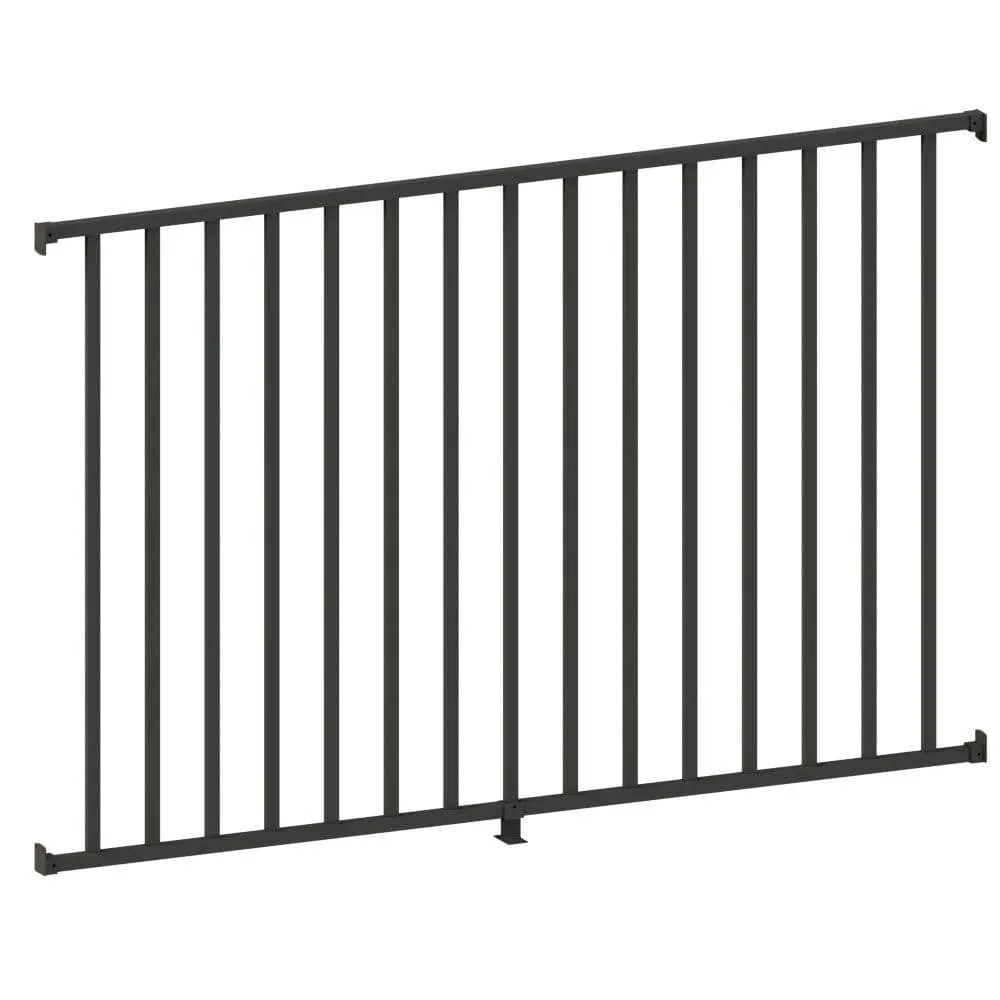 PEAK Aquatine 1/2 in. x 72 in. x 4 ft. Black Aluminum Pool Fence Rail and Picket Kit, photo 4 of 5