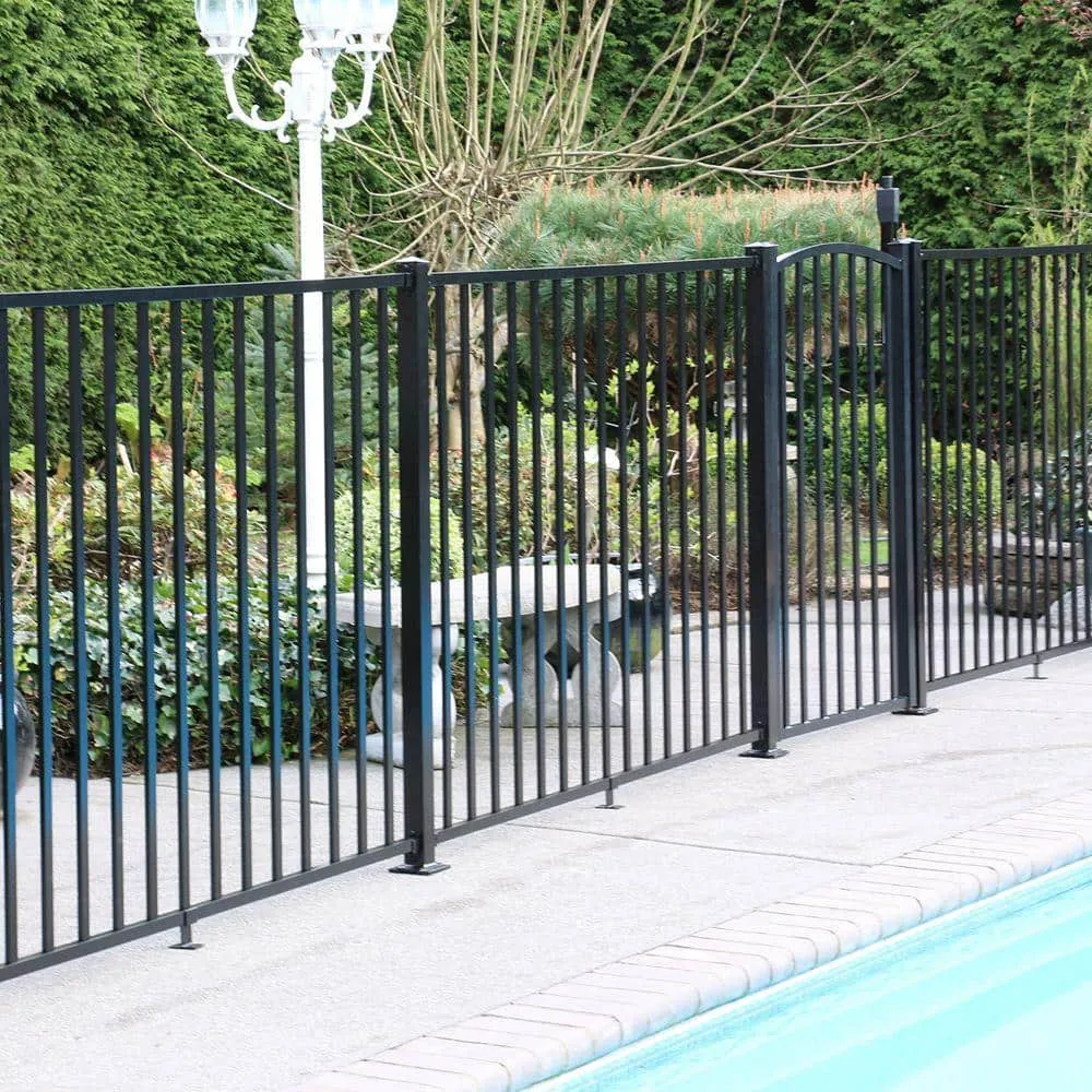 PEAK Aquatine 1/2 in. x 72 in. x 4 ft. Black Aluminum Pool Fence Rail and Picket Kit, photo 3 of 5