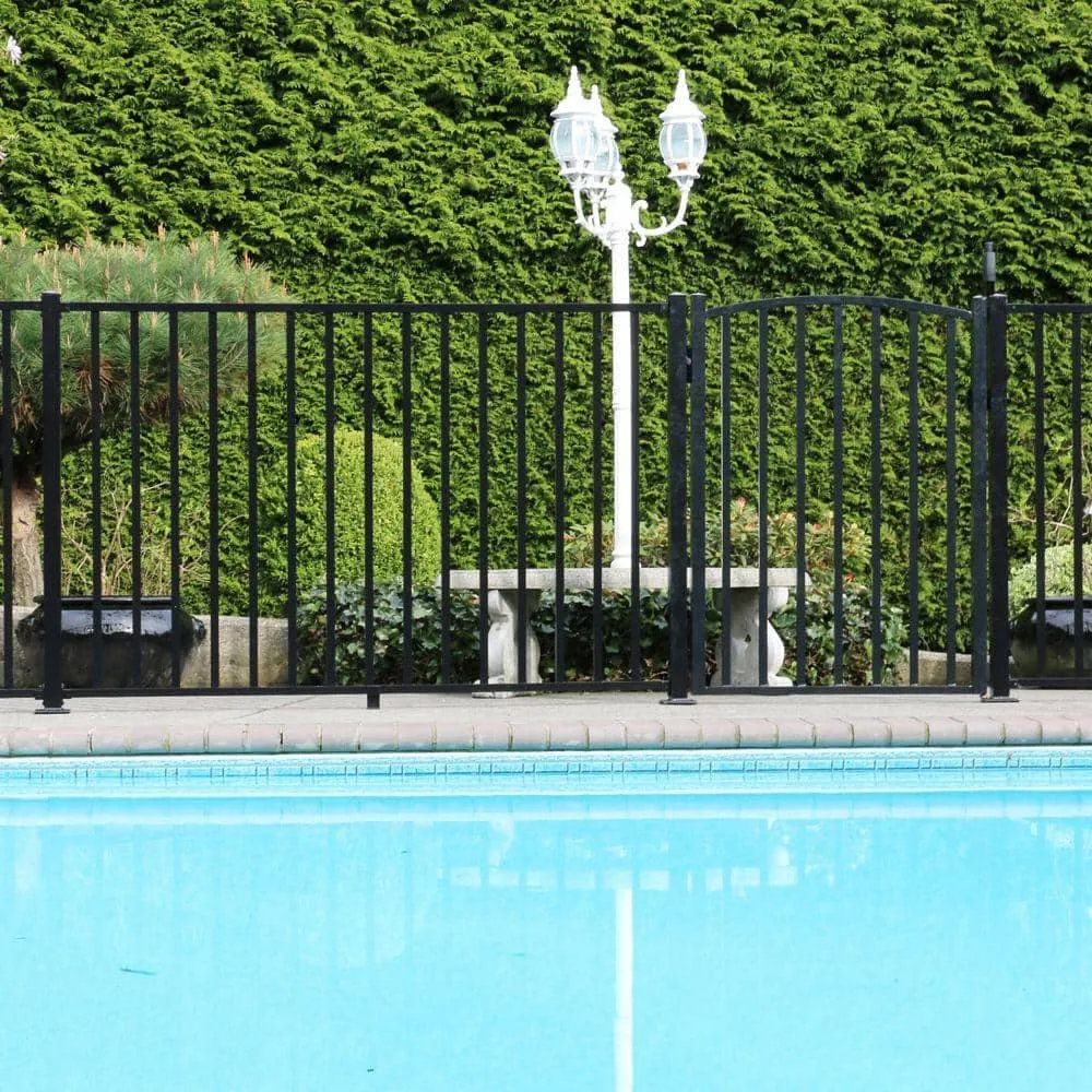 PEAK Aquatine 1/2 in. x 72 in. x 4 ft. Black Aluminum Pool Fence Rail and Picket Kit, photo 2 of 5