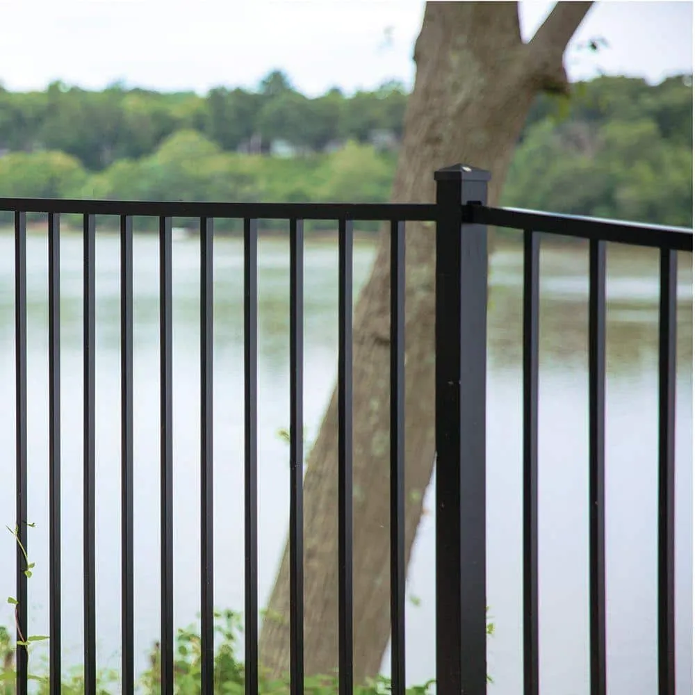 Barrette Outdoor Living Standard-Duty 2 in. x 2 in. x 8-7/8 ft. Pewter Aluminum Fence Blank Post, photo 2 of 2