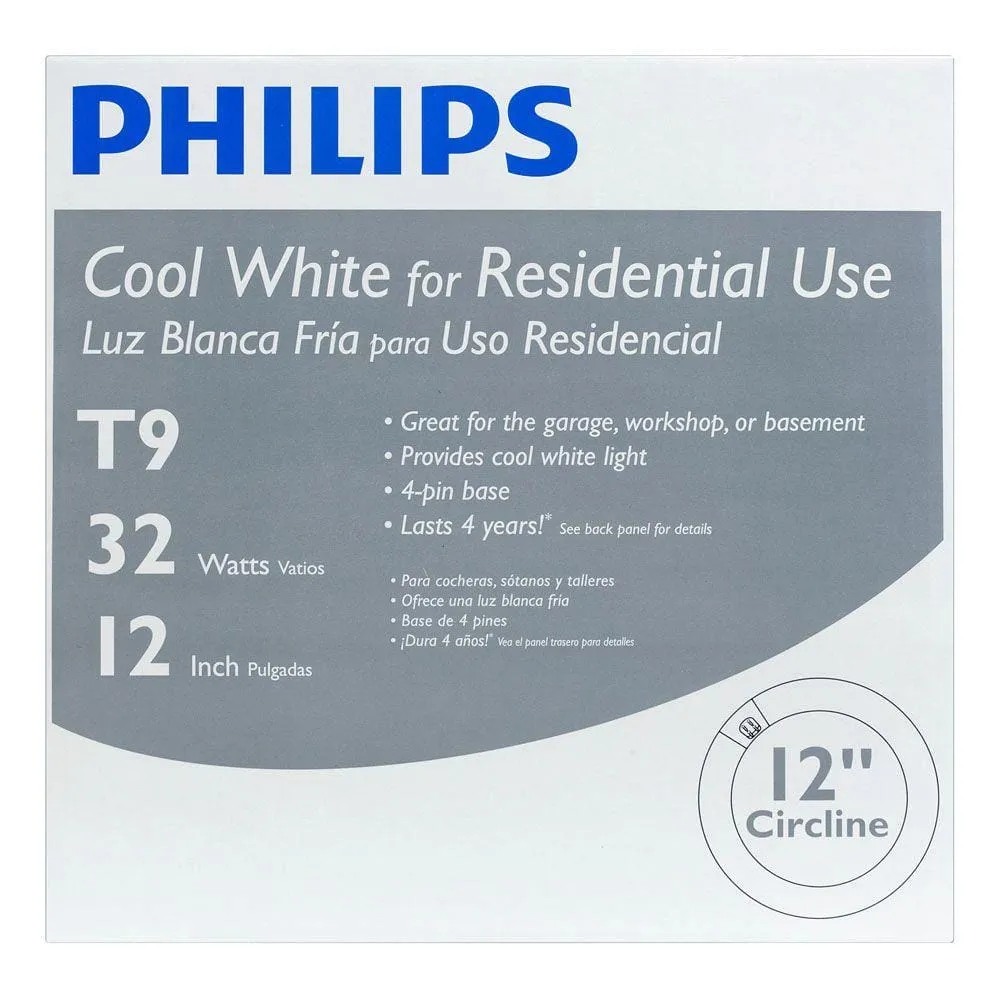 Philips 32-Watt 12 in. Linear T9 Fluorescent Tube Light Bulb, Cool White 4100K Circline, photo 4 of 4