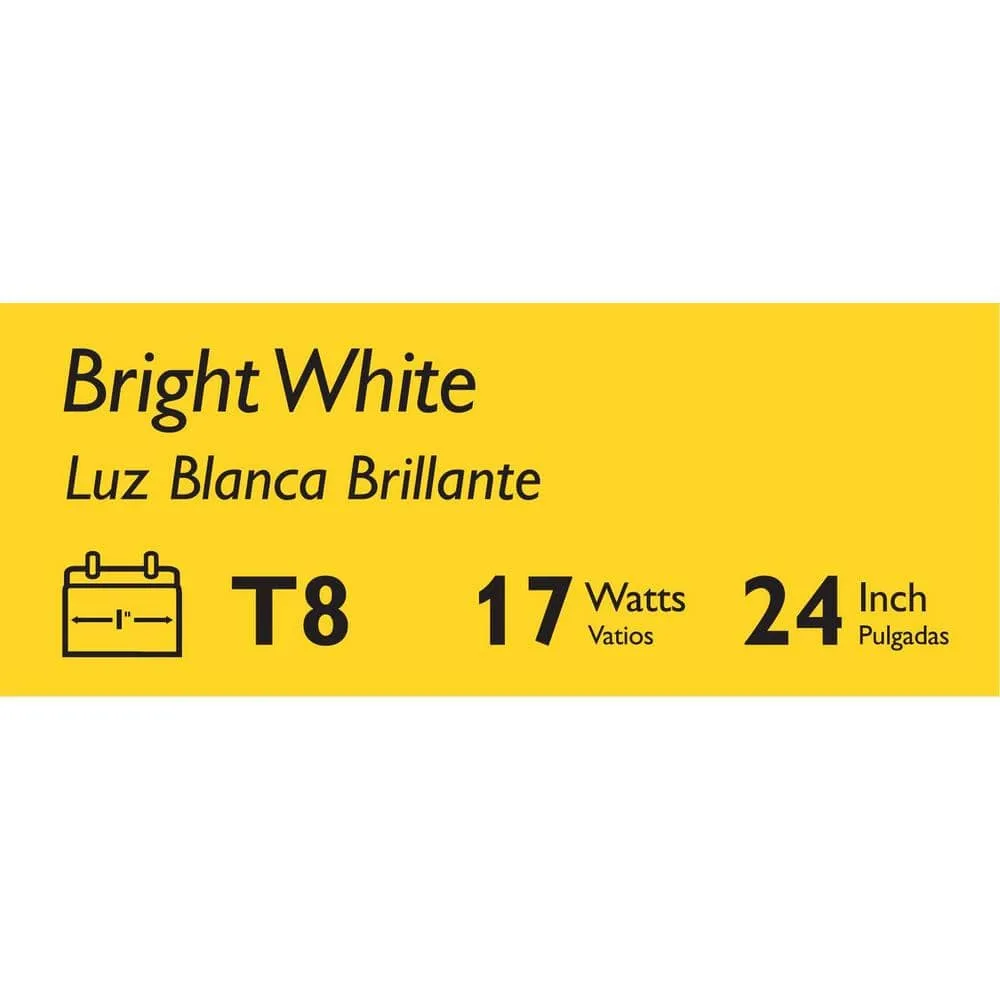 Philips 17-Watt 2 ft. Linear T8 ALTO Fluorescent Tube Light Bulb, Bright White 3000K, photo 2 of 4