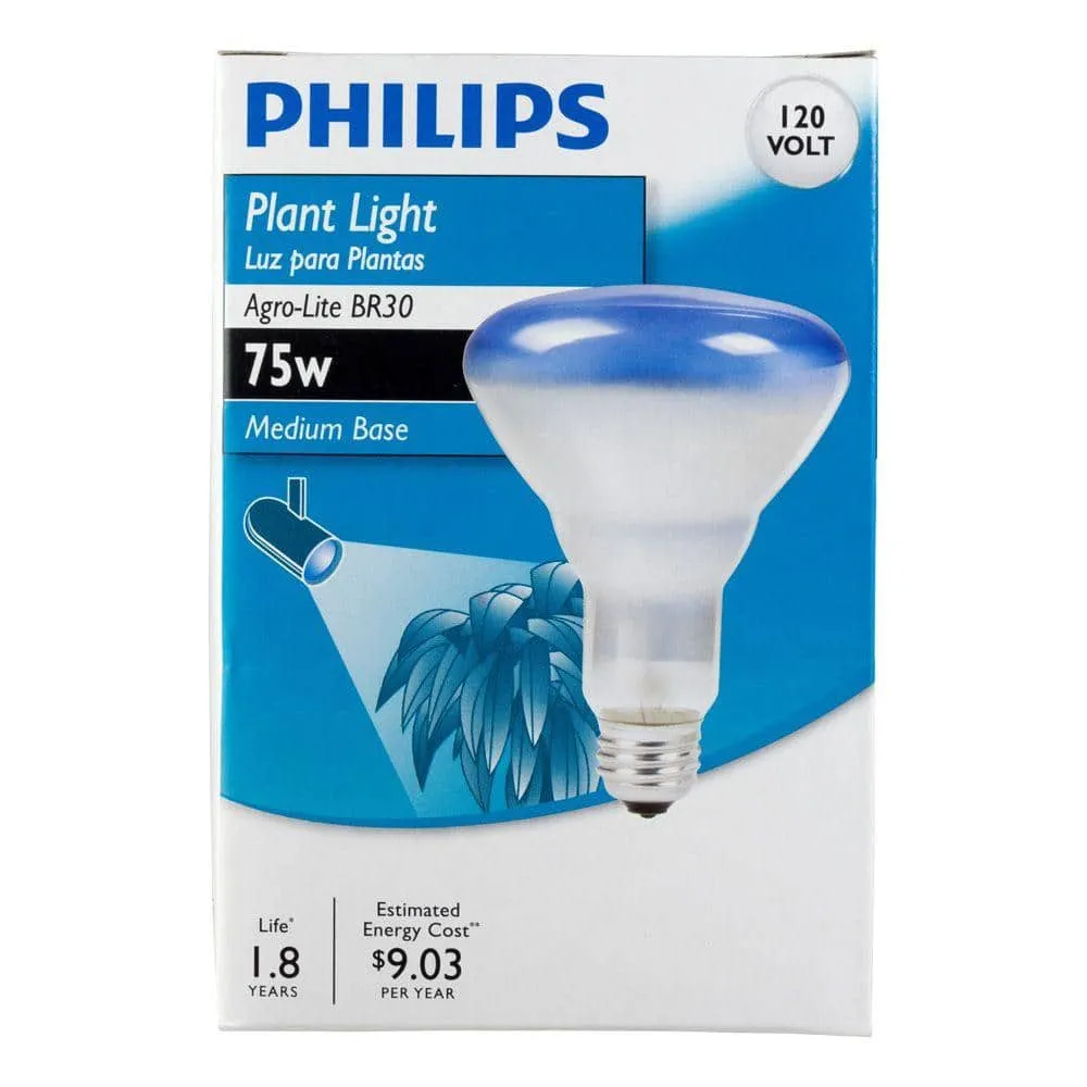 Philips 75-Watt BR30 Incandescent Agro Plant Grow Flood Light Bulb, photo 4 of 5