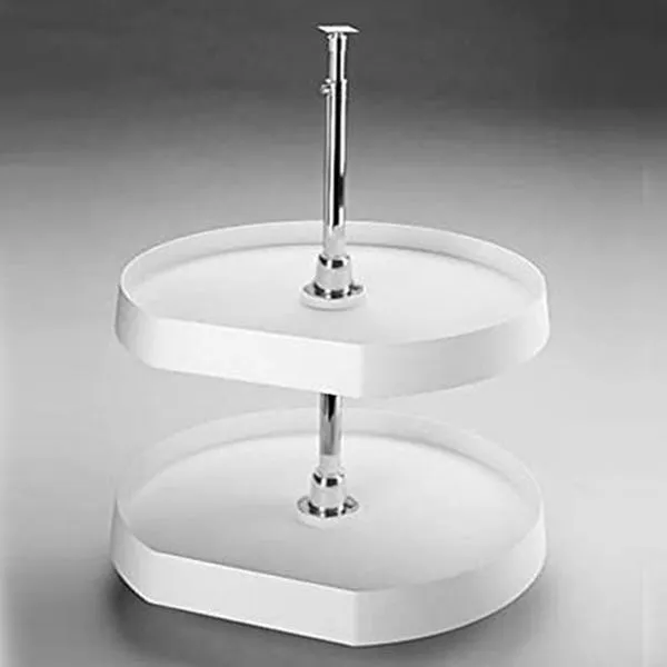 Knape & Vogt Lazy Susan Set, 18 to 40 in. Diameter, 1 to 10 Shelves, White or Frosted Nickel, photo 12 of 12