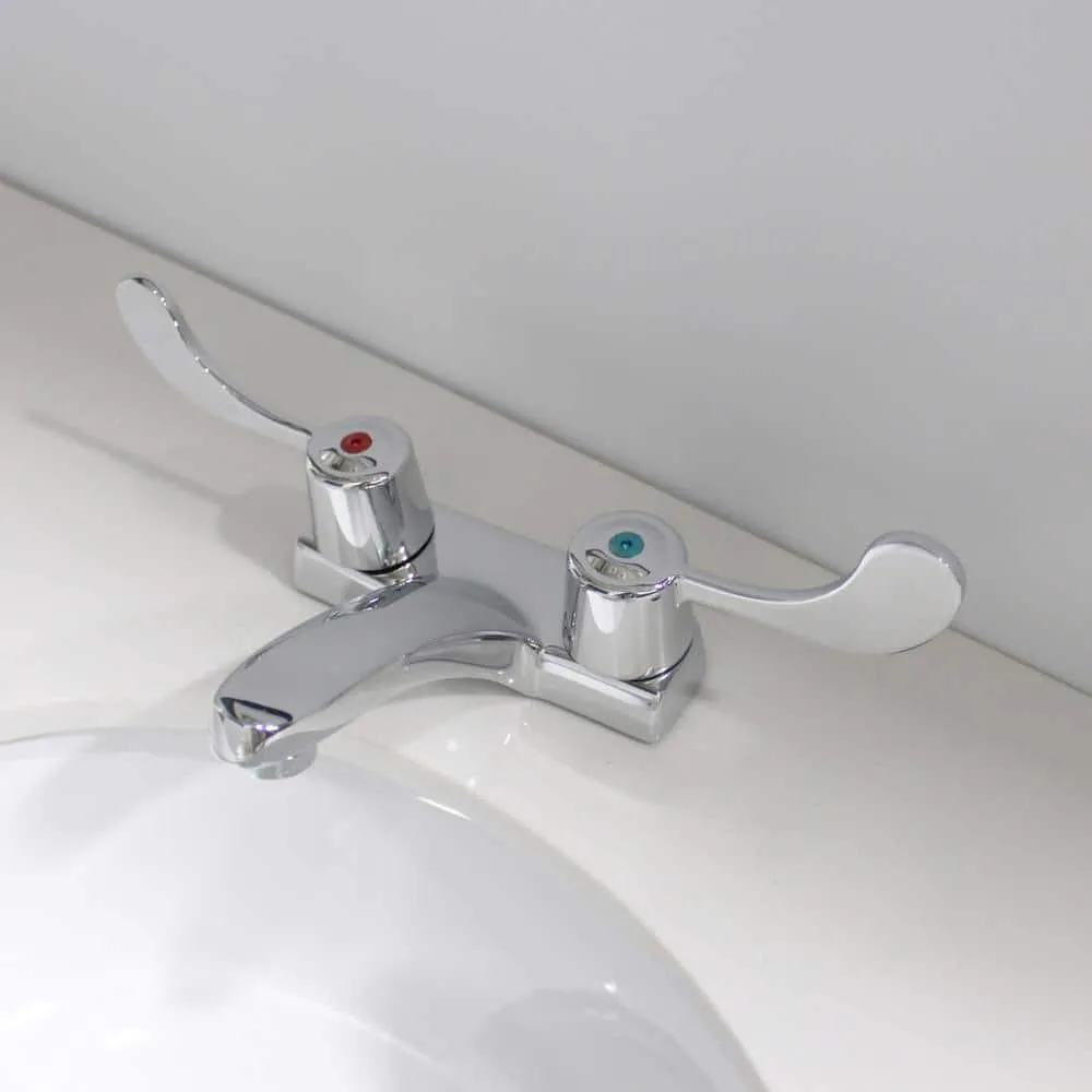 Speakman Commander 4 in. Centerset 2-Handle Lavatory Faucet in Polished Chrome, photo 2 of 3