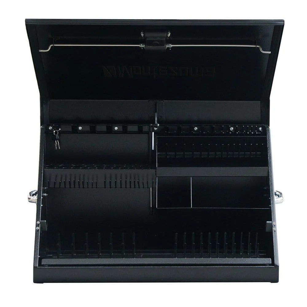 Montezuma 31 in. W x 15 in. D Portable Triangle Top Tool Chest for Sockets, Wrenches and Screwdrivers in Black Powder Coat, photo 10 of 15