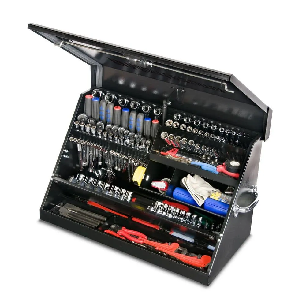 Montezuma 31 in. W x 15 in. D Portable Triangle Top Tool Chest for Sockets, Wrenches and Screwdrivers in Black Powder Coat, photo 11 of 15