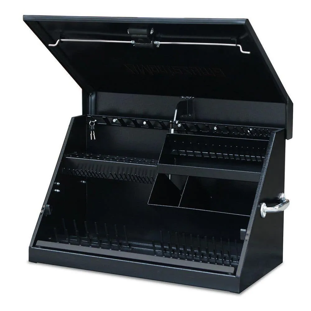 Montezuma 31 in. W x 15 in. D Portable Triangle Top Tool Chest for Sockets, Wrenches and Screwdrivers in Black Powder Coat, photo 4 of 15