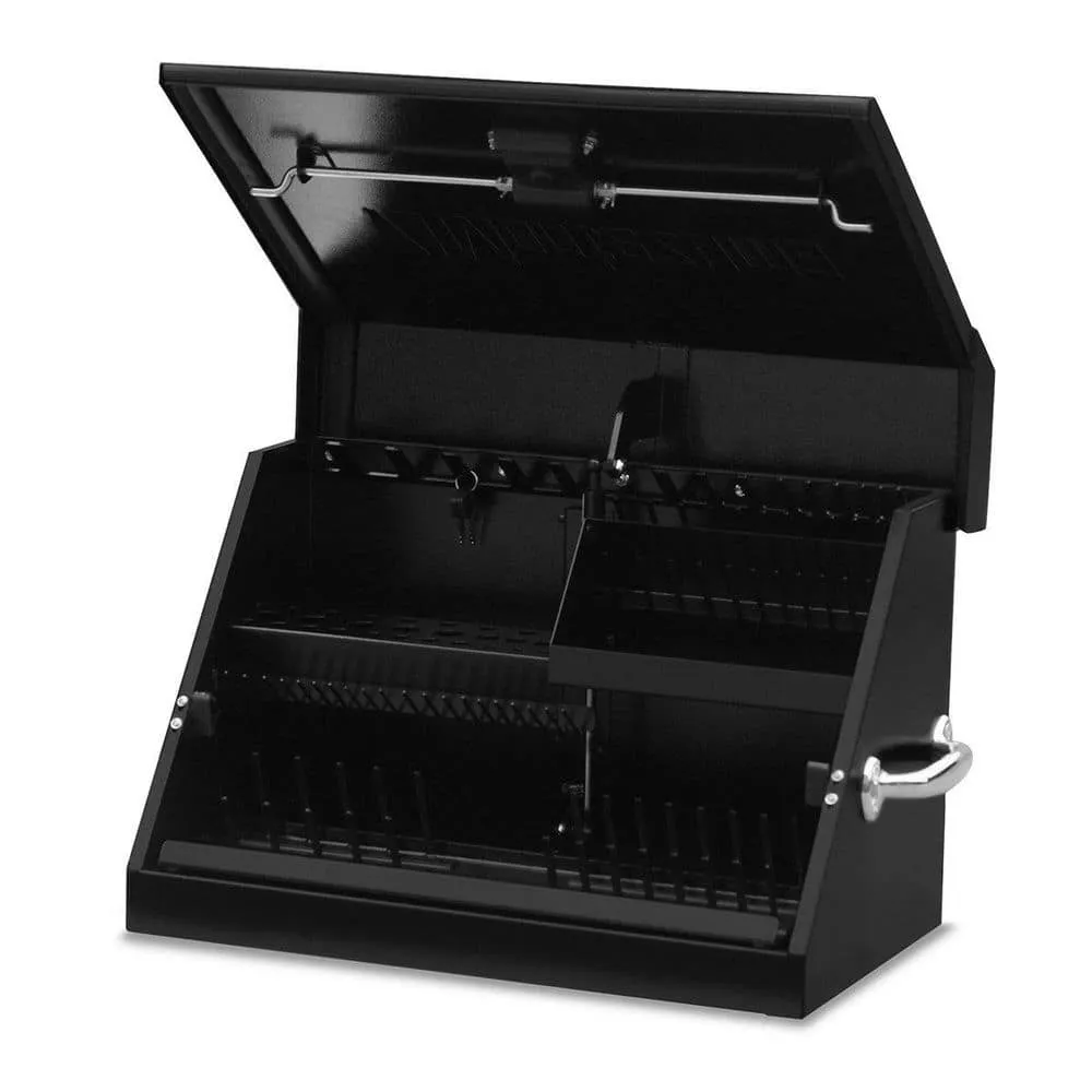 Montezuma 23 in. W x 14 in. D Portable Triangle Top Tool Chest for Sockets, Wrenches and Screwdrivers in Black Powder Coat, photo 3 of 15