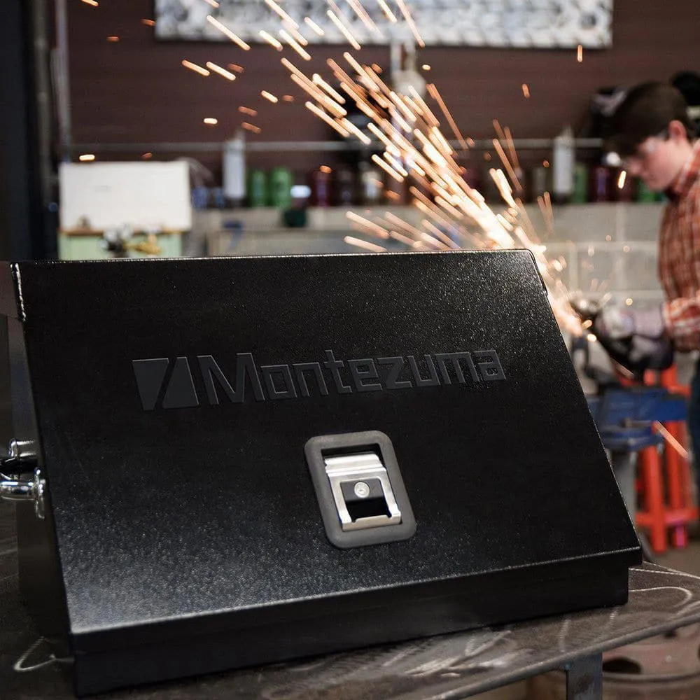 Montezuma 23 in. W x 14 in. D Portable Triangle Top Tool Chest for Sockets, Wrenches and Screwdrivers in Black Powder Coat, photo 9 of 15