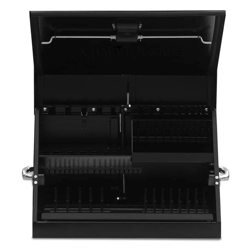 Montezuma 23 in. W x 14 in. D Portable Triangle Top Tool Chest for Sockets, Wrenches and Screwdrivers in Black Powder Coat, photo 12 of 15