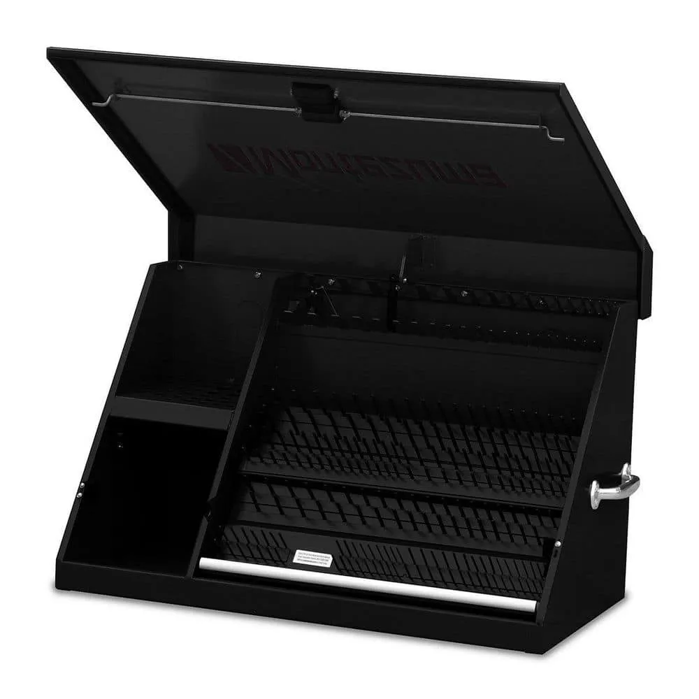 Montezuma 37 in. W x 18 in. D Portable Triangle Top Tool Chest for Sockets, Wrenches and Screwdrivers in Black Powder Coat, photo 4 of 14
