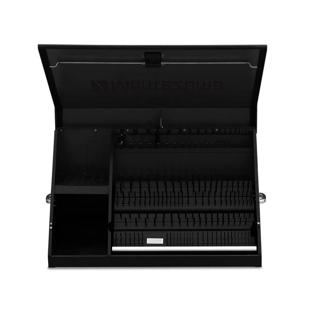 Montezuma 37 in. W x 18 in. D Portable Triangle Top Tool Chest for Sockets, Wrenches and Screwdrivers in Black Powder Coat, photo 8 of 14
