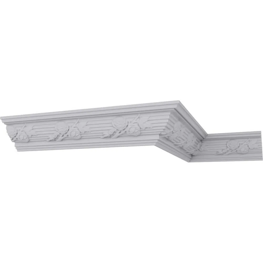 Ekena Millwork 4-1/4 in. x 4-1/4 in. x 94-1/2 in. Polyurethane Winston Crown Moulding, photo 5 of 14