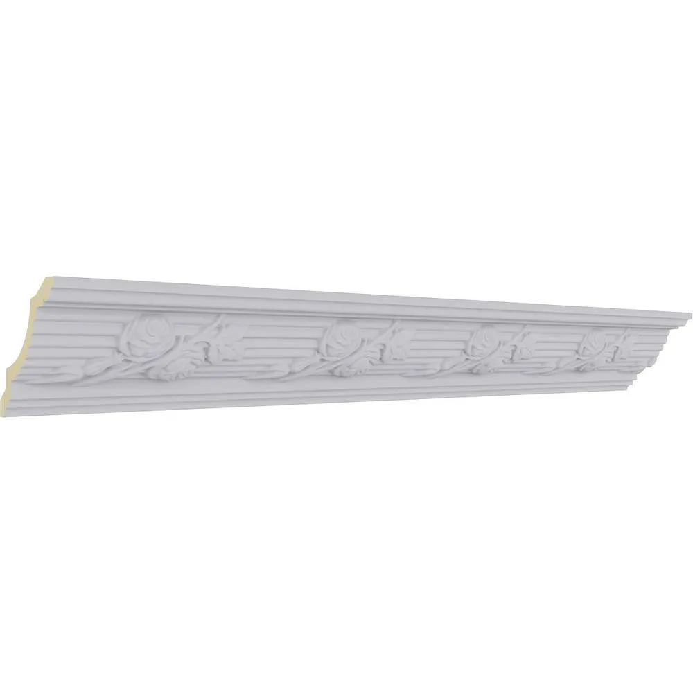 Ekena Millwork 4-1/4 in. x 4-1/4 in. x 94-1/2 in. Polyurethane Winston Crown Moulding, photo 3 of 14