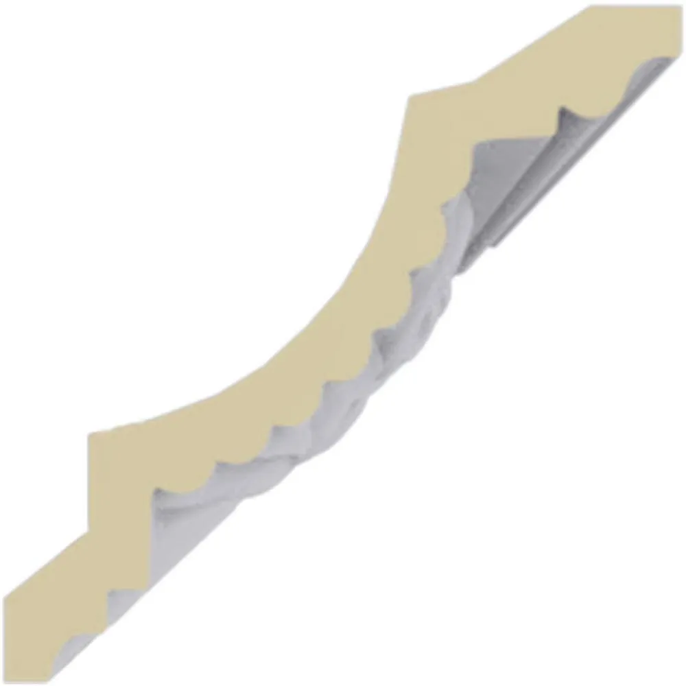 Ekena Millwork 4-1/4 in. x 4-1/4 in. x 94-1/2 in. Polyurethane Winston Crown Moulding, photo 2 of 14