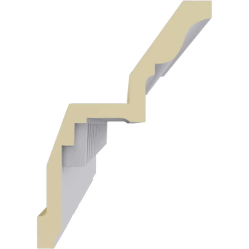 Ekena Millwork 4-3/4 in. x 6-3/4 in. x 94-1/2 in. Polyurethane Dentil Crown Moulding, photo 2 of 14