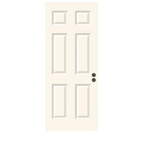 30 × 80 in 6-Panel Primed Premium Steel Front Door Slab