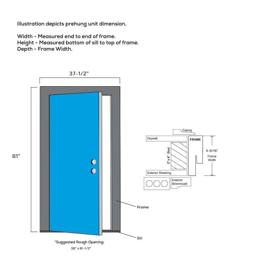 MMI Door 36 in. x 80 in. Internal Blinds Right-Hand Outswing Full Lite Clear Primed Fiberglass Smooth Prehung Front Door, photo 2 of 2