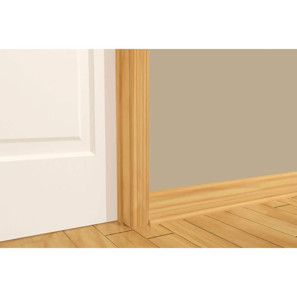 Alexandria Moulding 3/8 in. D x 1-3/8 in. W x 96 in. L Pine Wood Finger-Joint Jamb Colonial Stop Moulding (10-Pack), photo 2 of 2