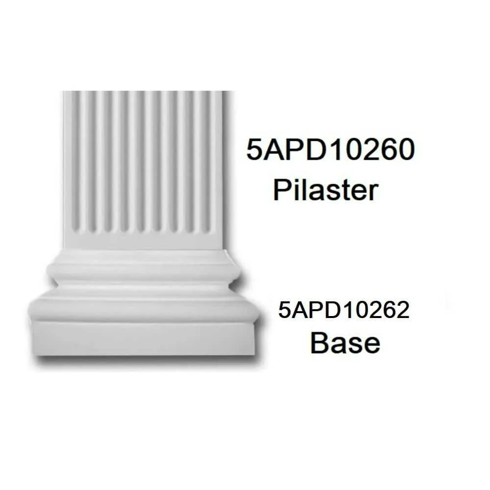 American Pro Decor 1-1/8 in. x 9-7/8 in. x 78-3/4 in. Fluted Polyurethane Pilaster Moulding Pro Pack (2-Pieces x 78.75 in.), photo 5 of 7