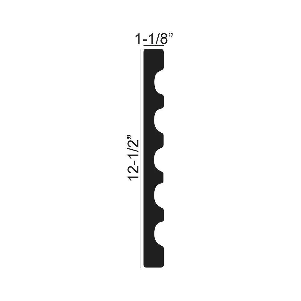 American Pro Decor 1-1/8 in. x 12-1/2 in. x 78-3/4 in. Fluted Polyurethane Pilaster Moulding Pro Pack (2-PCS x 78.75 in.), photo 4 of 5