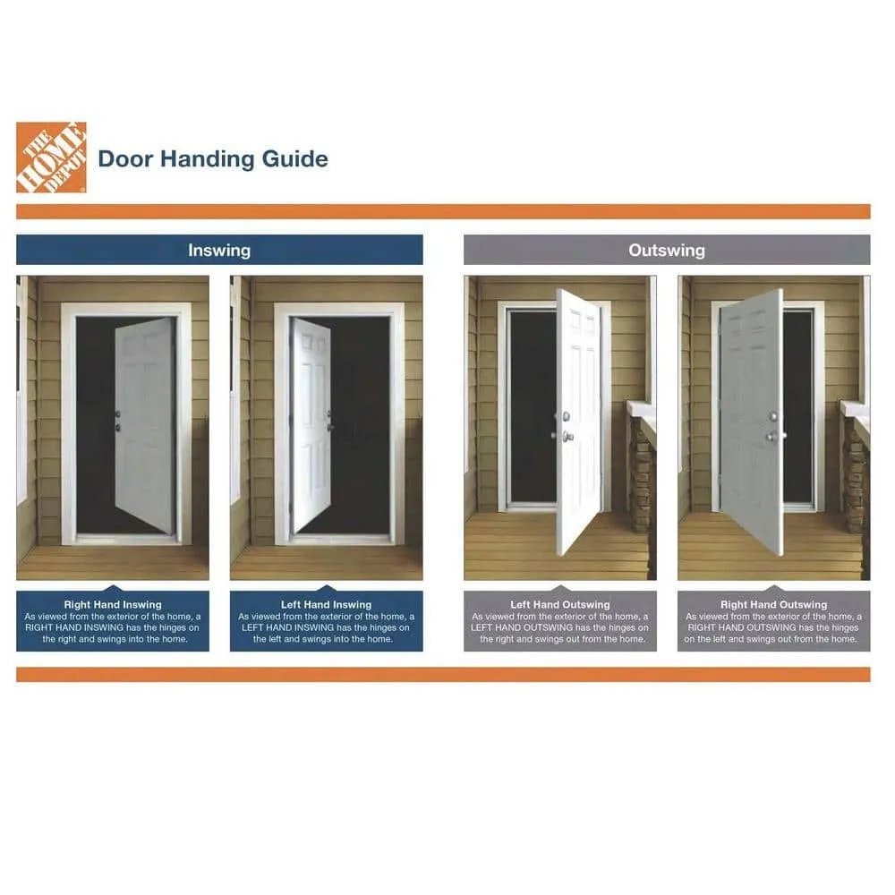 Masonite 32 in. x 80 in. Premium Left Hand Outswing Flush Primed Steel Prehung Front Exterior Door with No Brickmold, photo 3 of 4