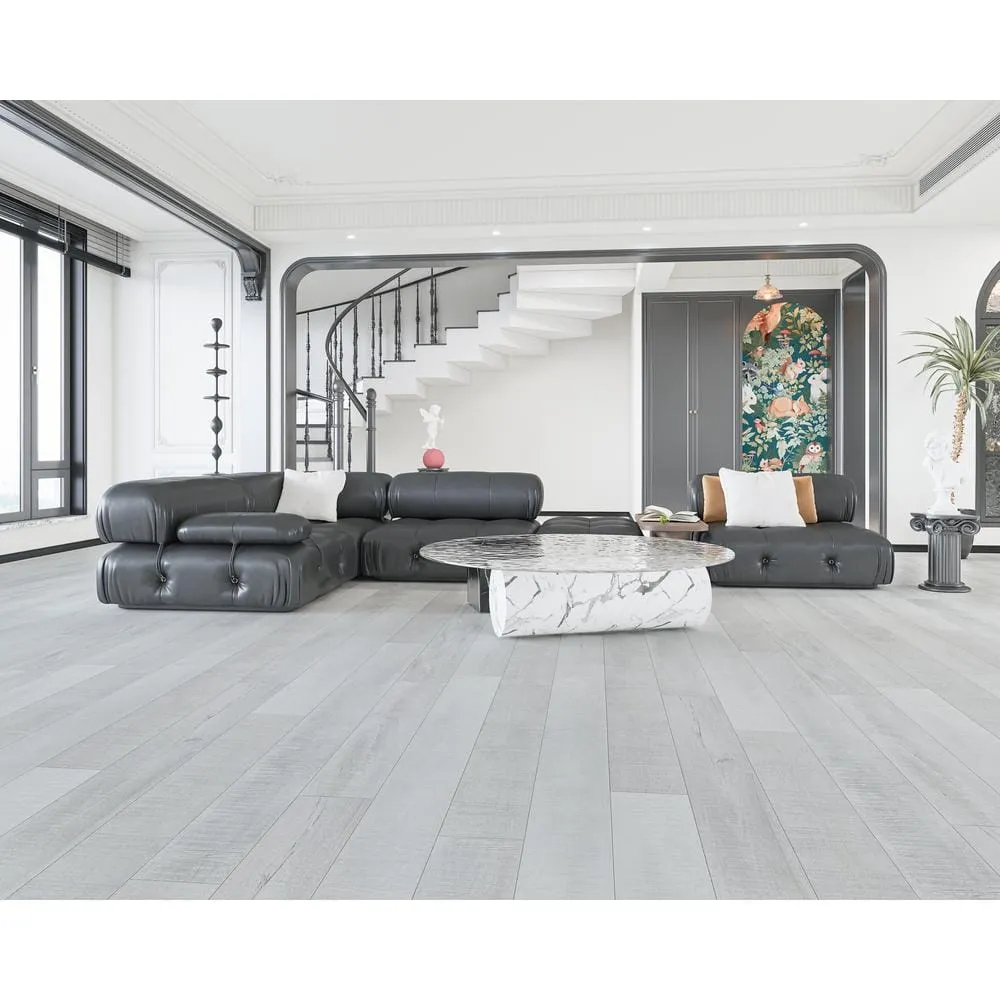 Montserrat Summa Pristine White 14 mm T x 7.75 in. W HDF Waterproof AC5 Click Lock Laminate Wood Flooring (23.09 sq. ft./case), photo 8 of 9